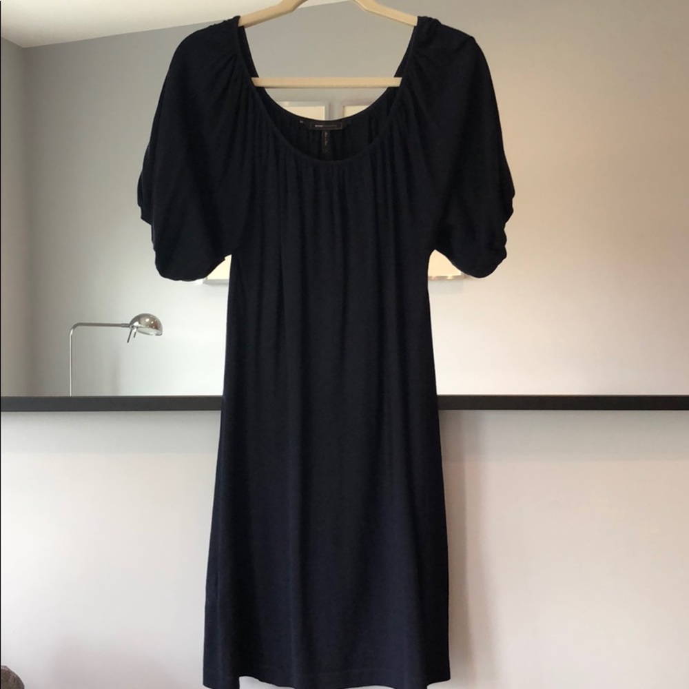 BCBGMaxAzria silk cotton dress in navy blue szS